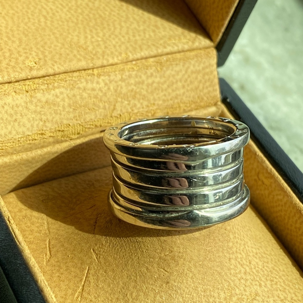 FABULOUS BULGARI 18KT WHITE GOLD B.ZERO1 RING - Picture 9 of 14